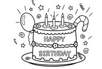 Birthday coloring book pages