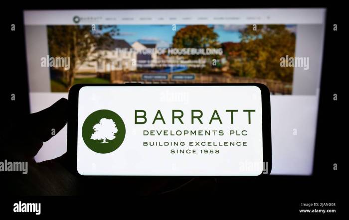 Barratt homes stock price